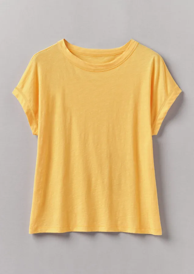 Jersey | Tops & Tees-TOAST Alda Organic Cotton Easy Tee Papaya