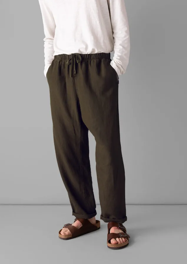 alfie_garment_dyed_linen_trousers_10.webp Linen | Trousers-TOAST Alfie Garment Dyed Linen Trousers Olive