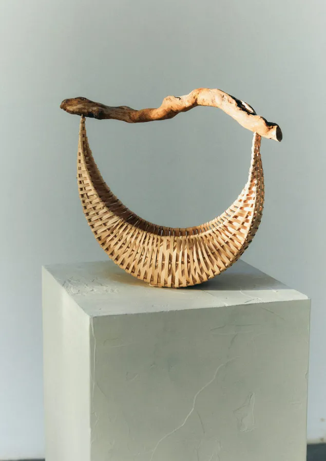 Outdoor | Baskets-TOAST Amy Krone Crescent Basket Natural