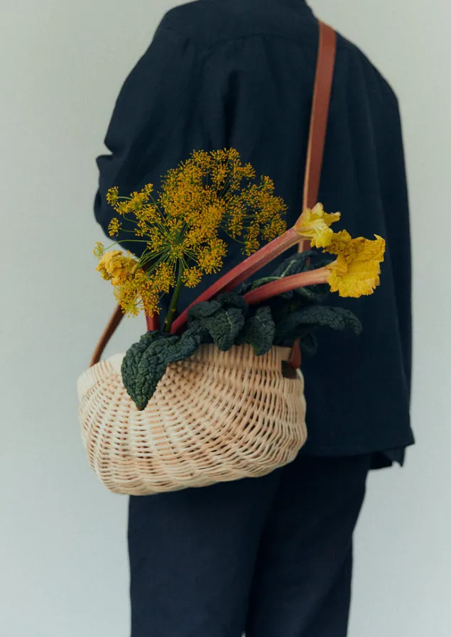 Outdoor | Baskets-TOAST Amy Krone Oval Foraging Tote Natural