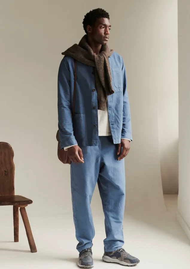 arlo_garment_dyed_herringbone_jacket_2.webp Workwear | Coats & Jackets-TOAST Arlo Garment Dyed Herringbone Jacket SlateBlue
