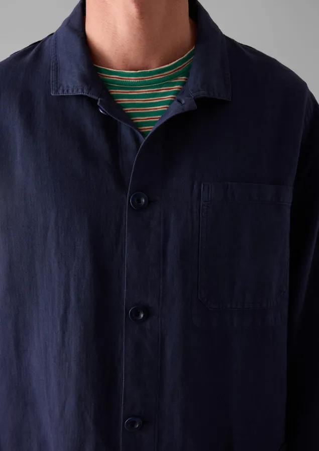 arlo_garment_dyed_herringbone_jacket_4-2.webp Workwear | Coats & Jackets-TOAST Arlo Garment Dyed Herringbone Jacket DarkIndigo