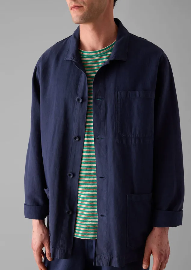 arlo_garment_dyed_herringbone_jacket_8-1.webp Workwear | Coats & Jackets-TOAST Arlo Garment Dyed Herringbone Jacket DarkIndigo