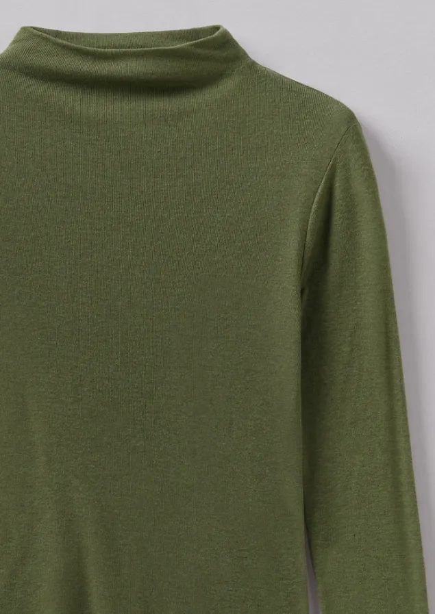 aster_wool_lyocell_high_neck_tee_4-4.webp Jersey | Tops & Tees-TOAST Aster Wool Lyocell High Neck Tee Artichoke