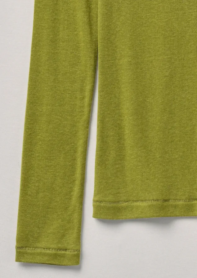 aster_wool_lyocell_high_neck_tee_9.webp Jersey | Tops & Tees-TOAST Aster Wool Lyocell High Neck Tee Pea