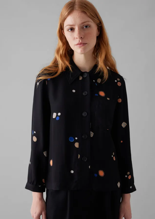 Shirts | Tops & Tees-TOAST Baya Cosmic Dot Print Shirt Black