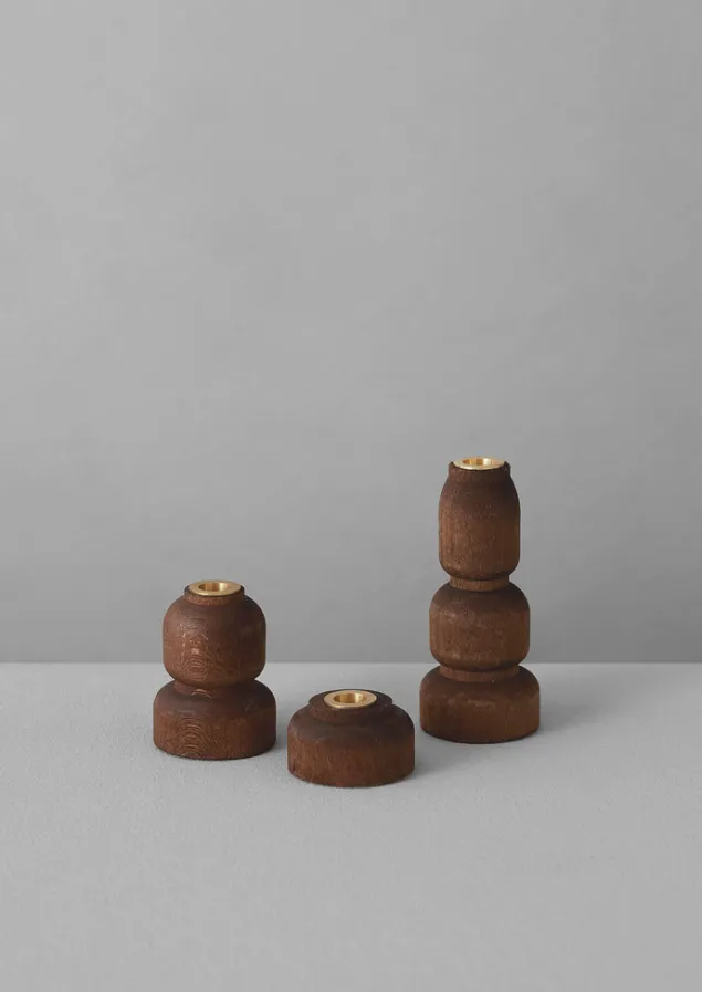 beechwood_slim_dinner_candle_holder_set_8.webp Decorative Pieces | Candles & Holders-TOAST wood Slim Dinner Candle Holder Set Beech
