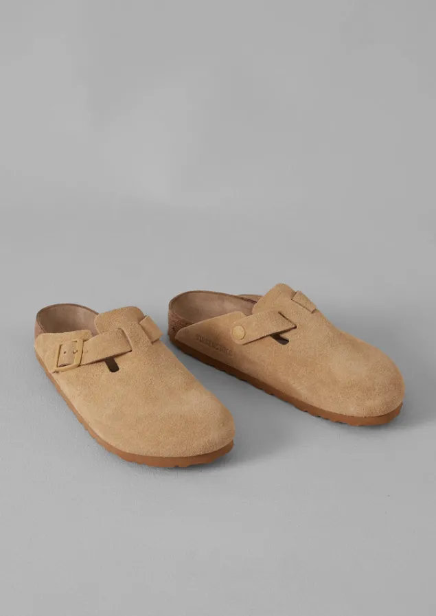 birkenstock_boston_suede_clogs_3.webp Shoes | Slippers-TOAST Birkenstock Boston Suede Clogs Latte