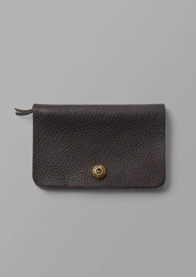 Bags & Belts-TOAST Bleu De Chauffe Leather Wallet MarronBrown