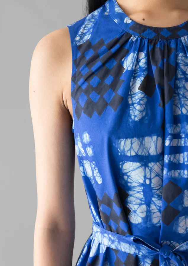 block_print_batik_poplin_dress_7.webp Dresses-TOAST Block Print Batik Poplin Dress AzuriteBlue