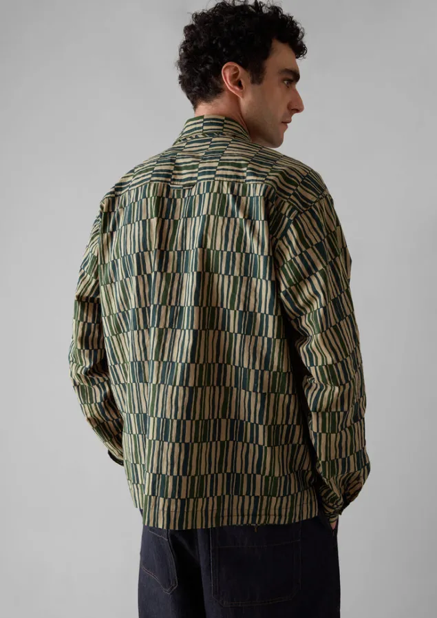 block_print_irregular_check_shirt_6.webp Shirts-TOAST Block Print Irregular Check Shirt GoldenSand
