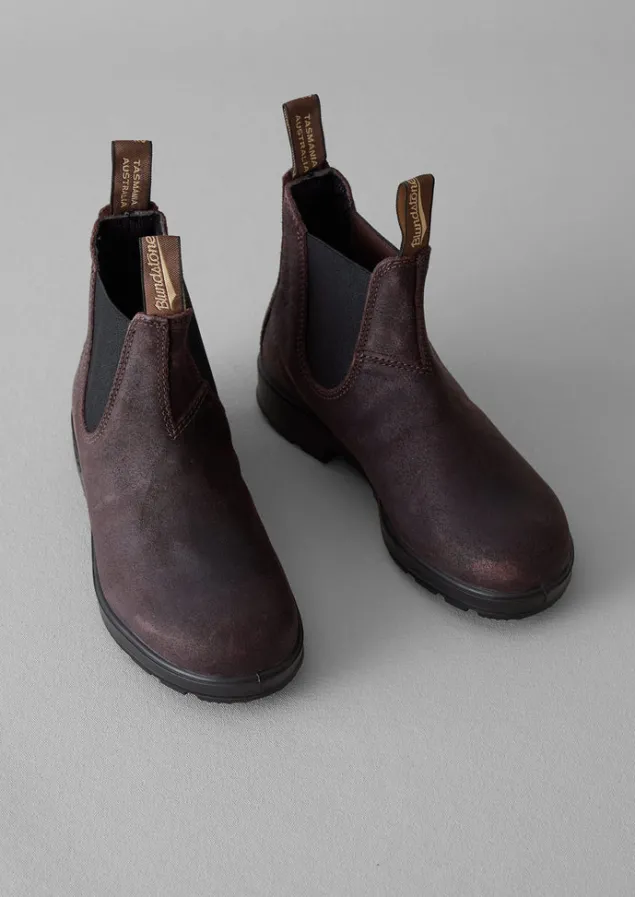 Boots-TOAST Blundstone Waxed Suede Chelsea Boots Cordovan