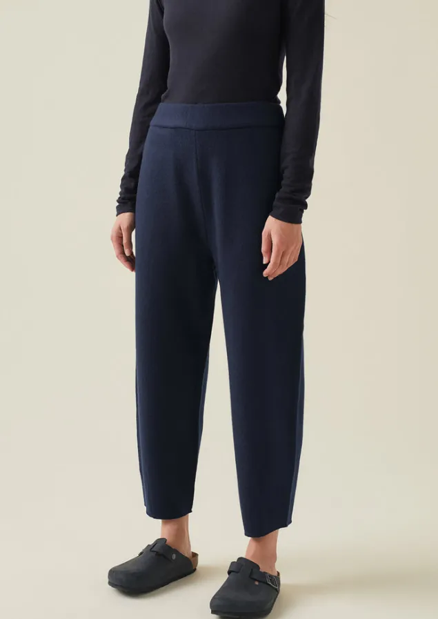boiled_wool_pull_on_trousers_2.webp Loungewear | Trousers-TOAST Boiled Wool Pull On Trousers Navy