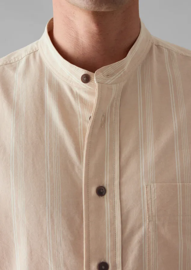 bold_stripe_grandad_shirt_2.webp Shirts-TOAST Bold Stripe Grandad Shirt DesertPink