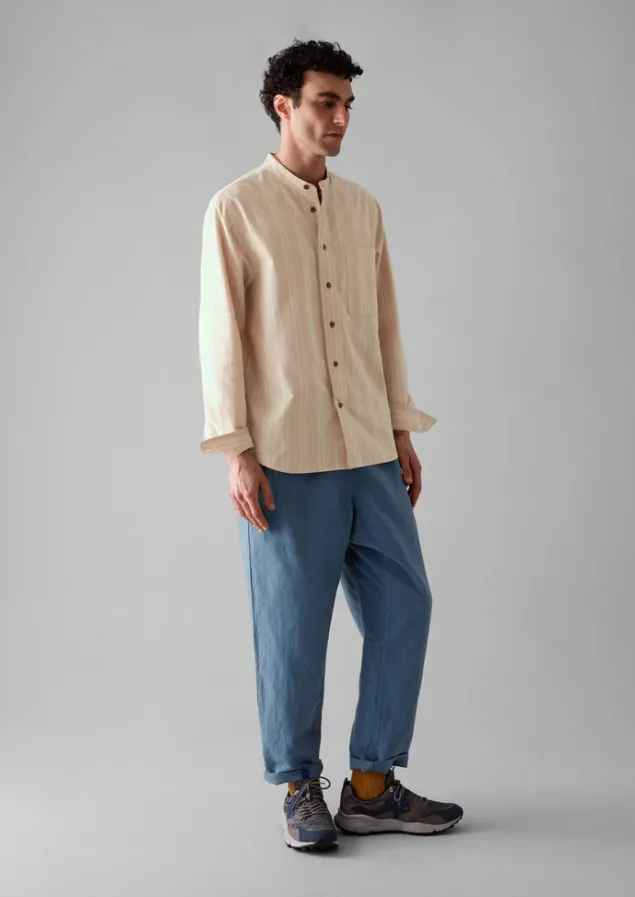 bold_stripe_grandad_shirt_4.webp Shirts-TOAST Bold Stripe Grandad Shirt DesertPink