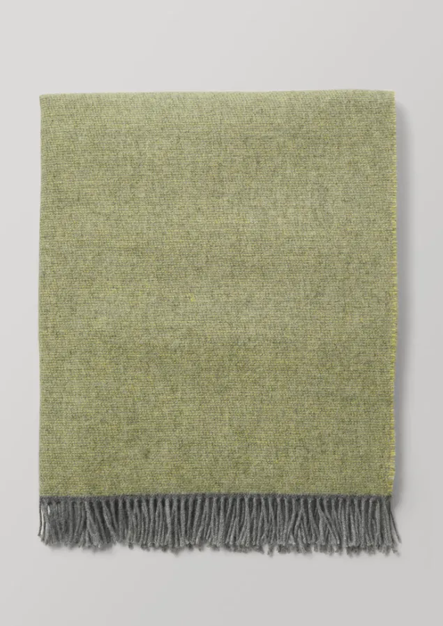 Textiles | Blankets & Throws-TOAST Brior Wool Blanket Pollen/Anthracite