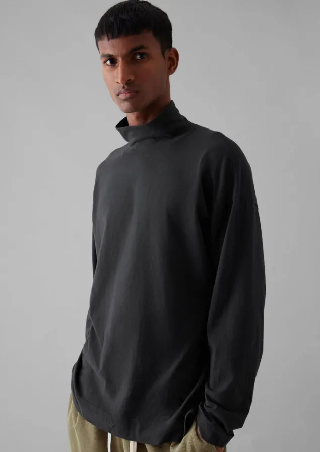 brushed_cotton_high_neck_lounge_top_5-1.webp Loungewear | Tops & Tees-TOAST Brushed Cotton High Neck Lounge Top SoftCharcoal