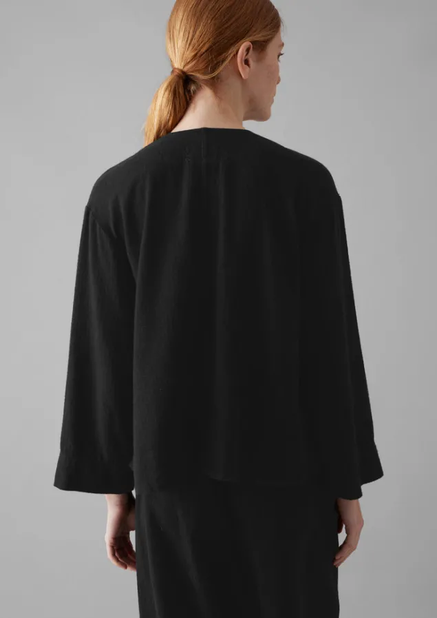 brushed_cotton_linen_herringbone_top_8.webp Linen | Loungewear-TOAST Brushed Cotton Linen Herringbone Top Slate