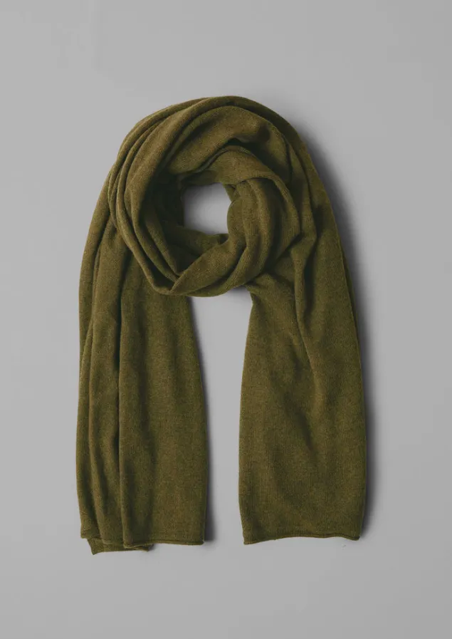 Hats, Scarves & Gloves-TOAST Cashmere Wool Wrap Scarf Olive