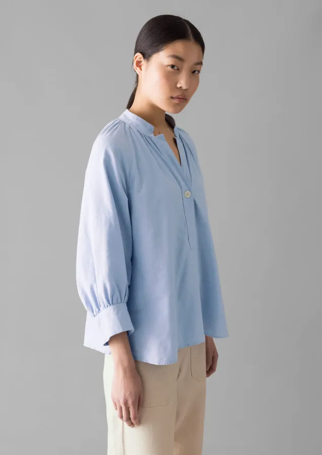 Shirts | Tops & Tees-TOAST Catrin Cotton Oxford Easy Shirt Chambray