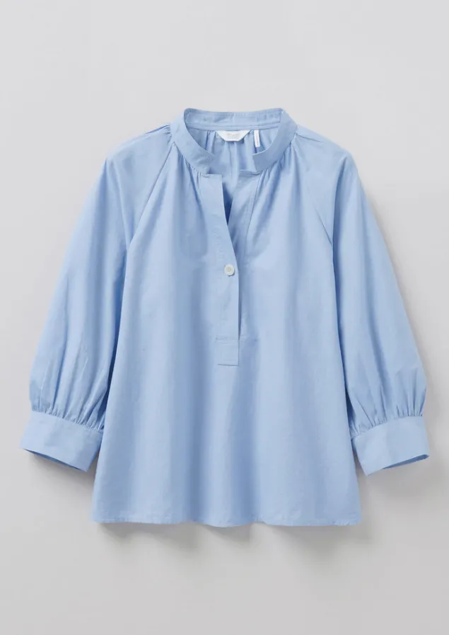 catrin_cotton_oxford_easy_shirt_5.webp Shirts | Tops & Tees-TOAST Catrin Cotton Oxford Easy Shirt Chambray