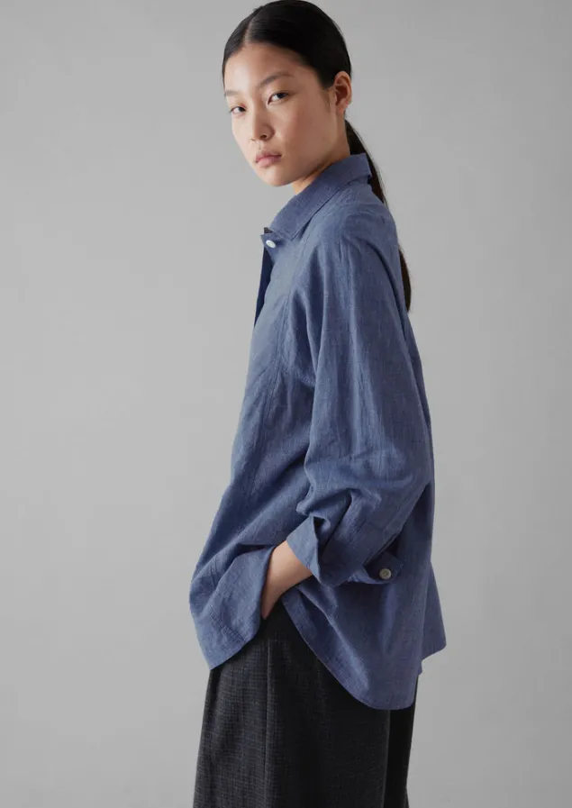 Workwear | Shirts-TOAST Cotton Shirt Chambray