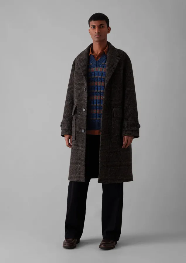 check_wool_overcoat_10.webp Coats & Jackets-TOAST Check Wool Overcoat BrownMarl