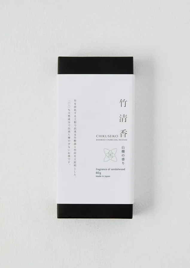 chikuseiko_bamboo_charcoal_incense_3.webp Bathroom | Candles & Holders-TOAST Chikuseiko Bamboo Charcoal Incense Sandalwood