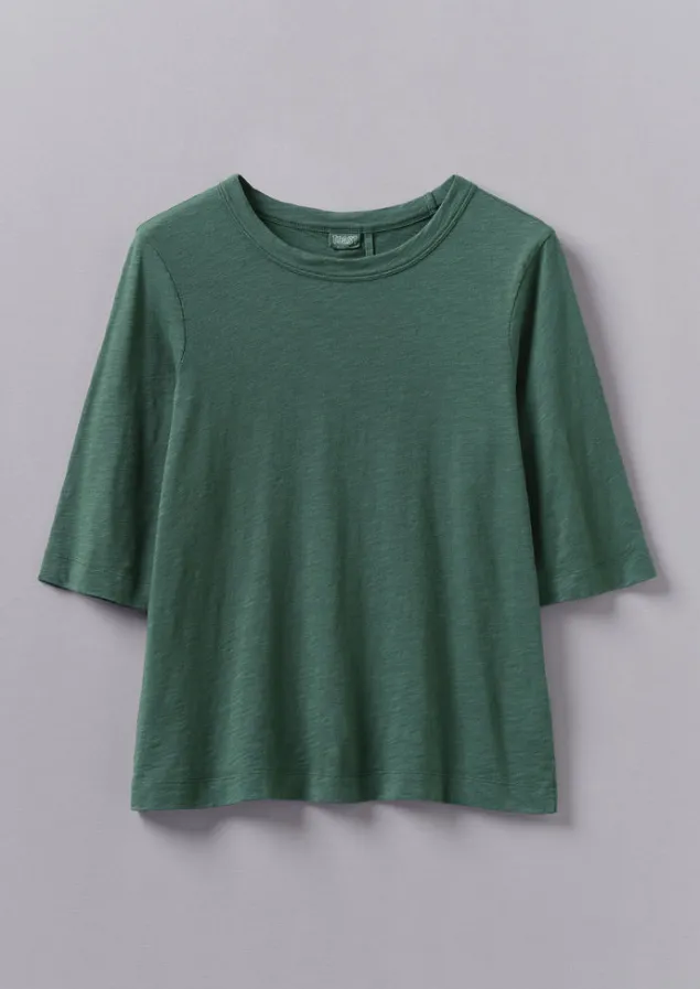 Jersey | Tops & Tees-TOAST Cleo Garment Dyed Organic Cotton Tee MarbleGreen