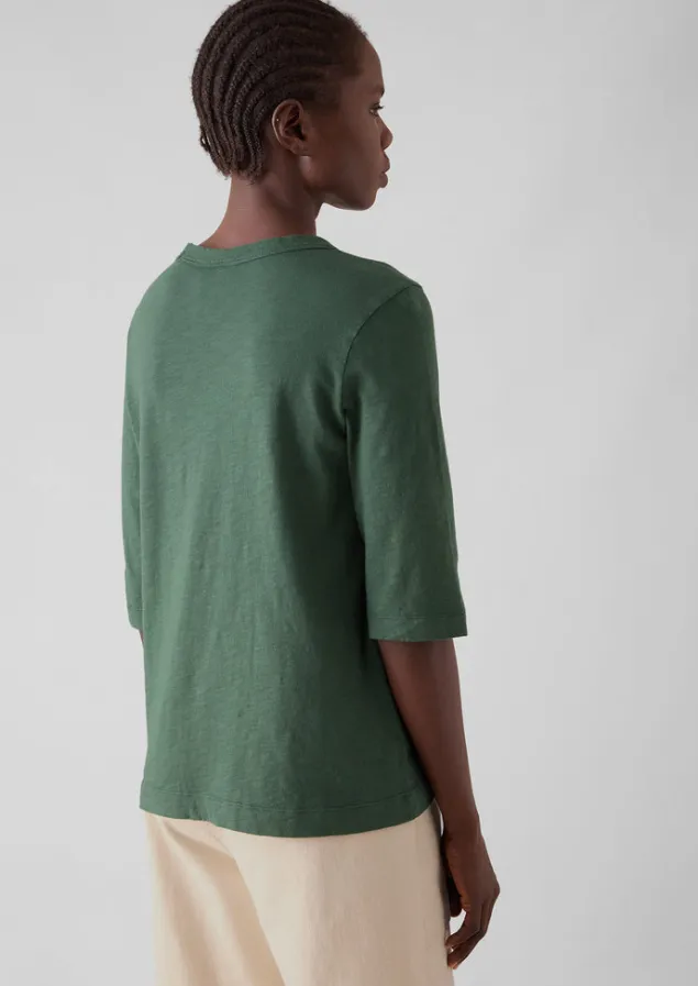 cleo_garment_dyed_organic_cotton_tee_3.webp Jersey | Tops & Tees-TOAST Cleo Garment Dyed Organic Cotton Tee MarbleGreen