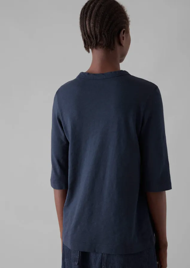 cleo_garment_dyed_organic_cotton_tee_5-4.webp Jersey | Tops & Tees-TOAST Cleo Garment Dyed Organic Cotton Tee Indigo