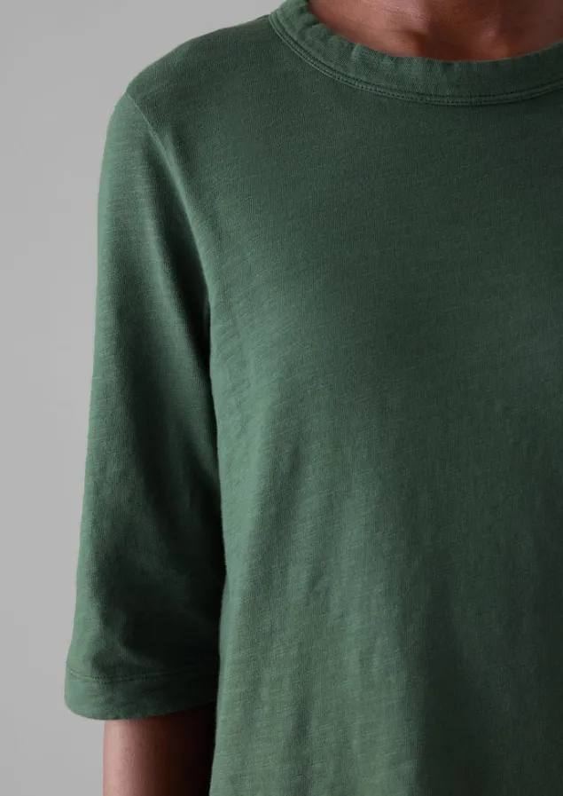 cleo_garment_dyed_organic_cotton_tee_7.webp Jersey | Tops & Tees-TOAST Cleo Garment Dyed Organic Cotton Tee MarbleGreen
