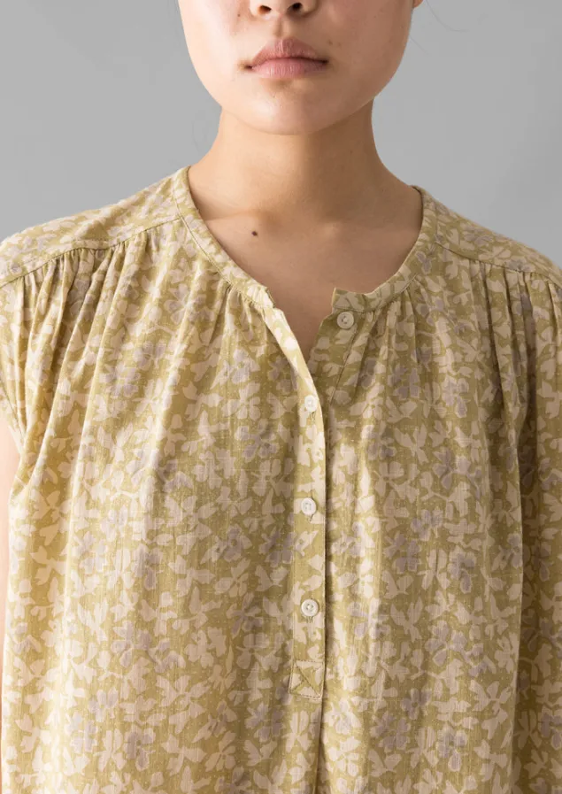 collage_floral_cotton_nightdress_3.webp Nightwear | Loungewear-TOAST Collage Floral Cotton Nightdress PaleGold