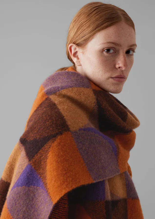 colour_block_wool_scarf_3.webp Hats, Scarves & Gloves-TOAST Colour Block Wool Scarf GingerMulti