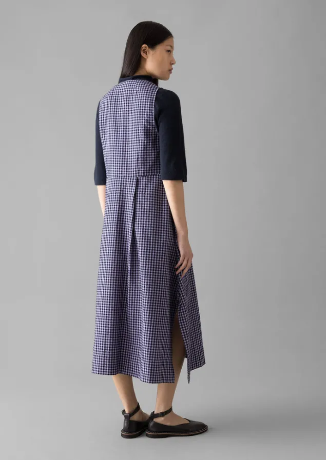 cotton_gingham_seersucker_dress_4.webp Dresses-TOAST Cotton Gingham Seersucker Dress Lilac