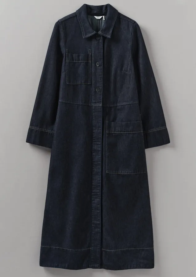 Denim | Workwear-TOAST Cotton Hemp Denim Dress Indigo