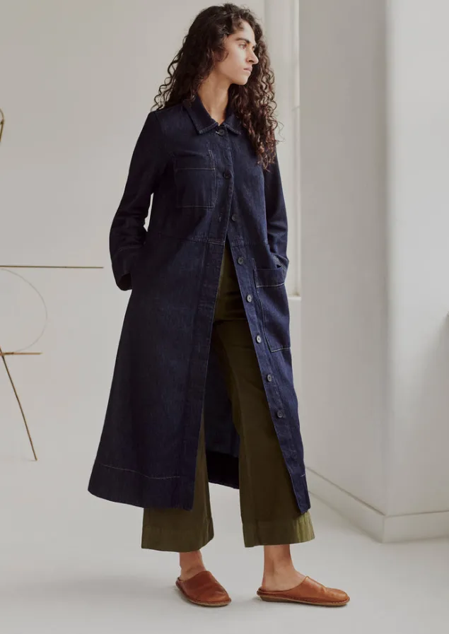 Denim | Workwear-TOAST Cotton Hemp Denim Dress Indigo