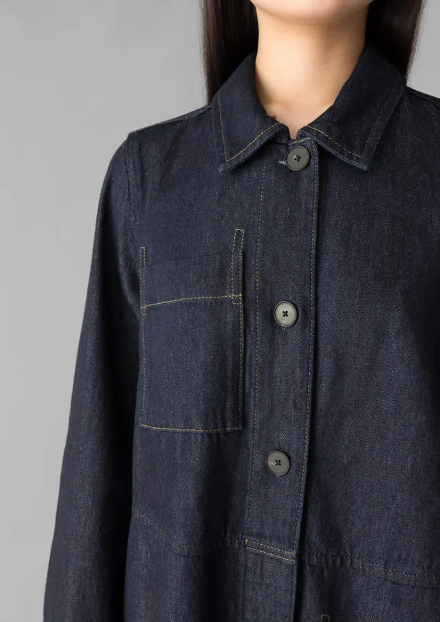 cotton_hemp_denim_dress_4.webp Denim | Workwear-TOAST Cotton Hemp Denim Dress Indigo
