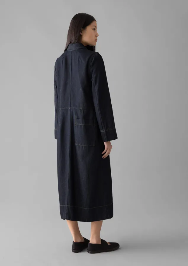 cotton_hemp_denim_dress_5.webp Denim | Workwear-TOAST Cotton Hemp Denim Dress Indigo