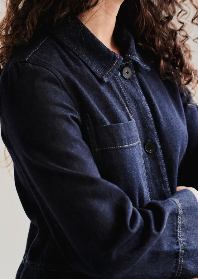 cotton_hemp_denim_dress_9.webp Denim | Workwear-TOAST Cotton Hemp Denim Dress Indigo