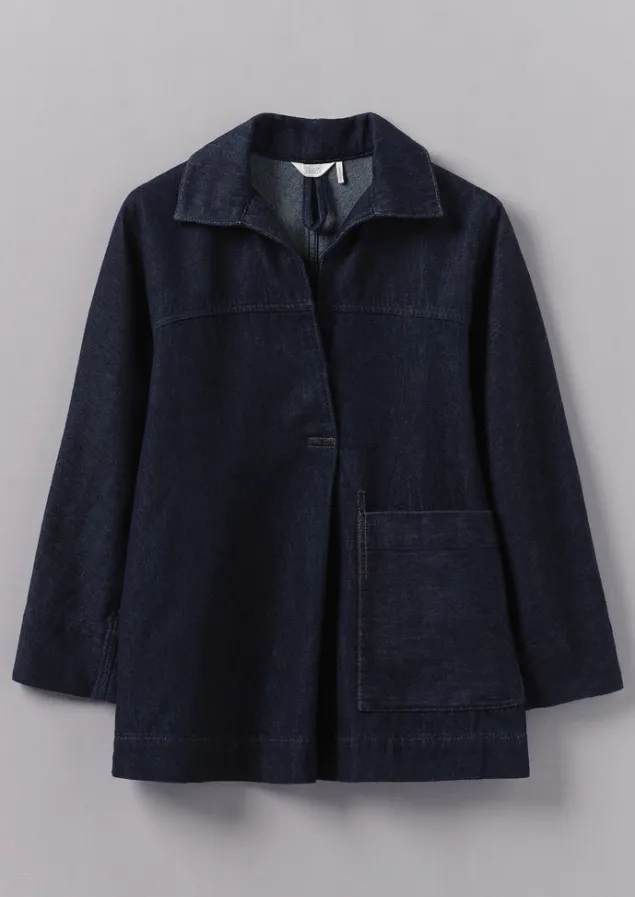 Denim | Tops & Tees-TOAST Cotton Hemp Denim Smock Indigo