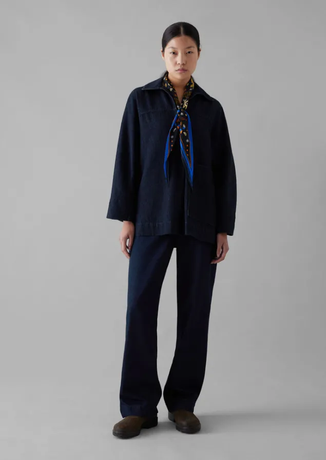 cotton_hemp_denim_smock_7.webp Denim | Tops & Tees-TOAST Cotton Hemp Denim Smock Indigo