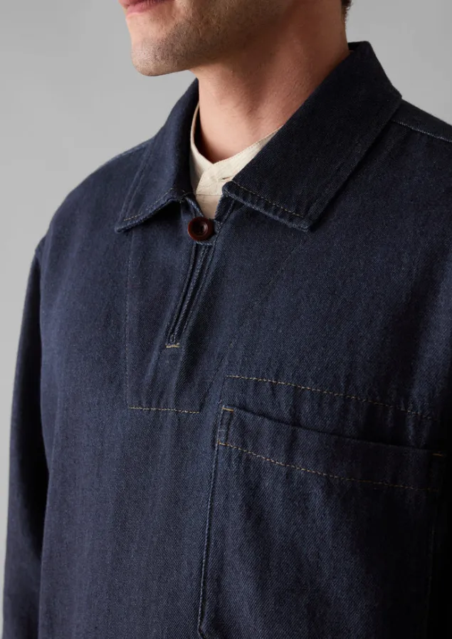 cotton_hemp_denim_smock_shirt_16.webp Denim | Workwear-TOAST Cotton Hemp Denim Smock Shirt Indigo