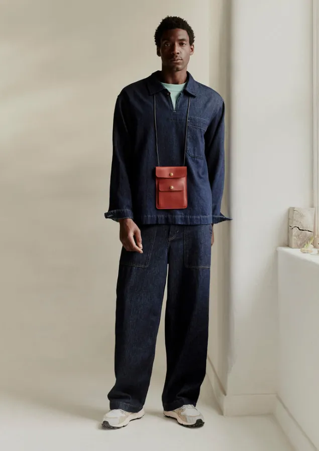 cotton_hemp_denim_smock_shirt_7.webp Denim | Workwear-TOAST Cotton Hemp Denim Smock Shirt Indigo