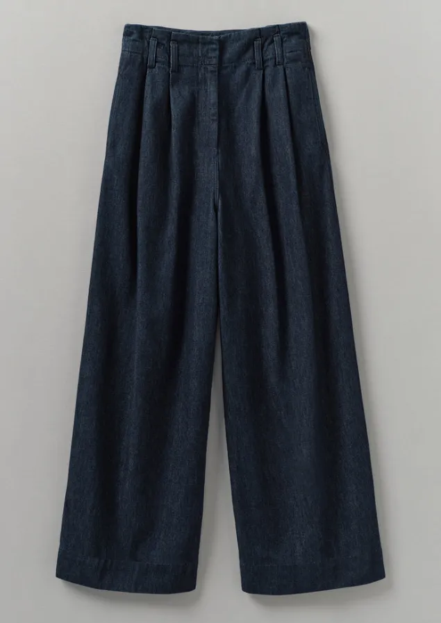 cotton_hemp_denim_wide_leg_trousers_16.webp Denim | Workwear-TOAST Cotton Hemp Denim Wide Leg Trousers Indigo
