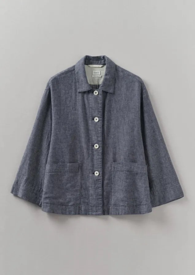 Linen | Loungewear-TOAST Cotton Linen Twill Shirt IndigoBlue