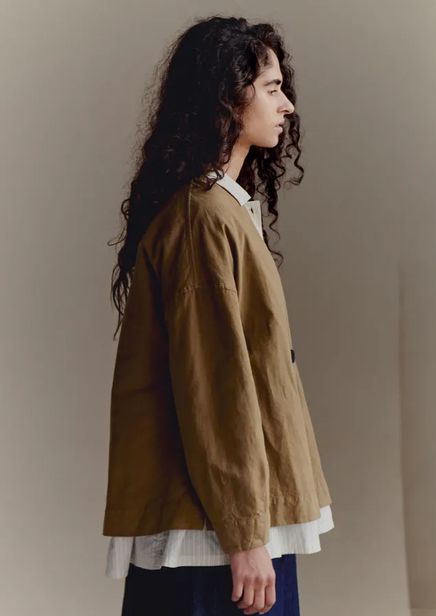 cotton_linen_wrap_jacket_11.webp Linen | Coats & Jackets-TOAST Cotton Linen Wrap Jacket GoldenSand