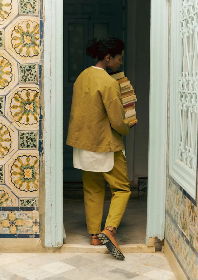 cotton_linen_wrap_jacket_3.webp Linen | Coats & Jackets-TOAST Cotton Linen Wrap Jacket GoldenSand