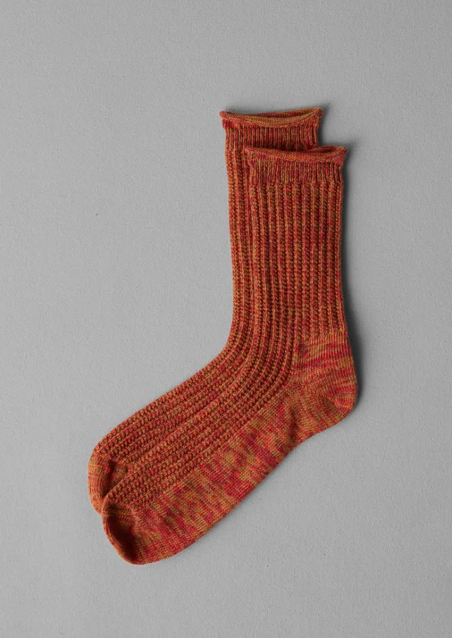Socks & Tights-TOAST Cotton Marl Socks RedMarl