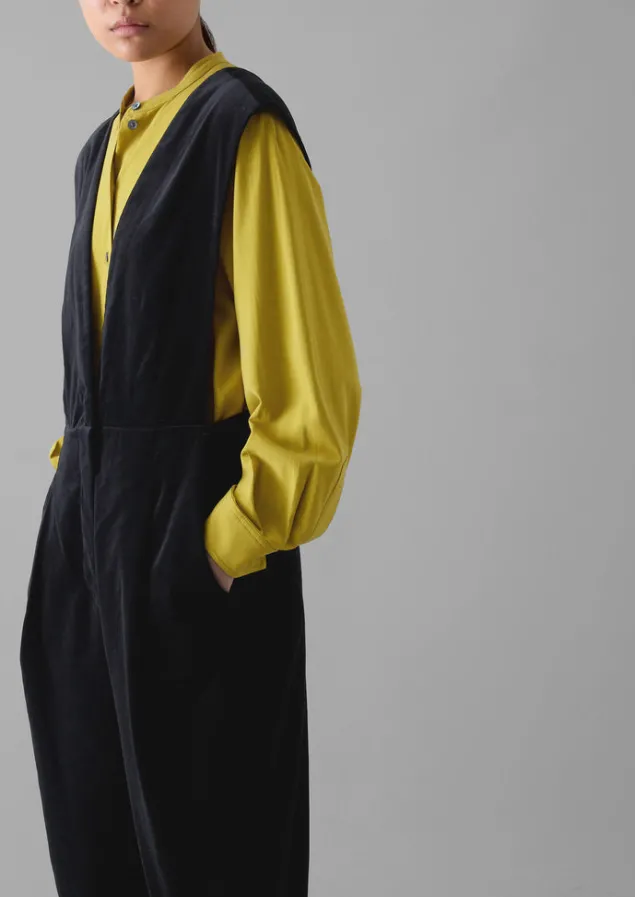 cotton_velvet_pinafore_jumpsuit_23.webp Velvet | Jumpsuits-TOAST Cotton Velvet Pinafore Jumpsuit BrownSlate